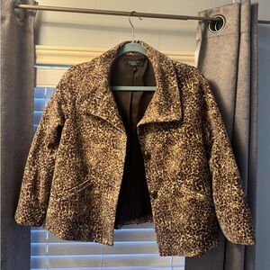 Talbots Petite Leopard Print Jacket | Animal Print Blazer Coat